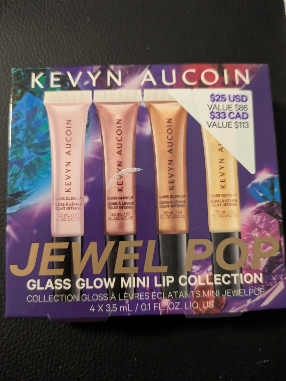 Kevin O'coin Jewel Pop Glass Glow Mini Lip Collection Set Of Four